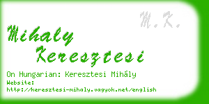 mihaly keresztesi business card